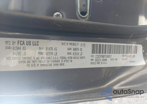 2015 Dodge Dart Sxt z USA, uszkodzony, nr VIN 1C3CDFBB6FD309917